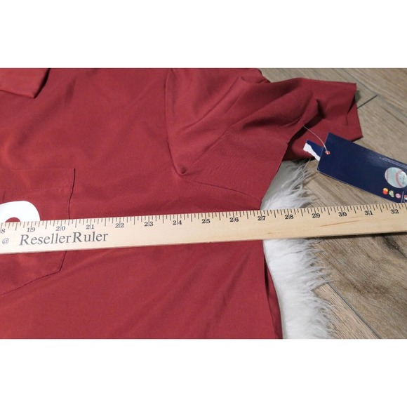 Men's XXL 2XL Fanatics Maroon PHILADELPHIA PHILLIES Polyester Button-Up - Picture 6 of 13